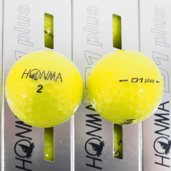 実際に弊社で買取させて頂いた【未使用】HONMA/ホンマ D1 Plus ゴルフボール ホワイト・イエロー  計2ダースの画像 2枚目