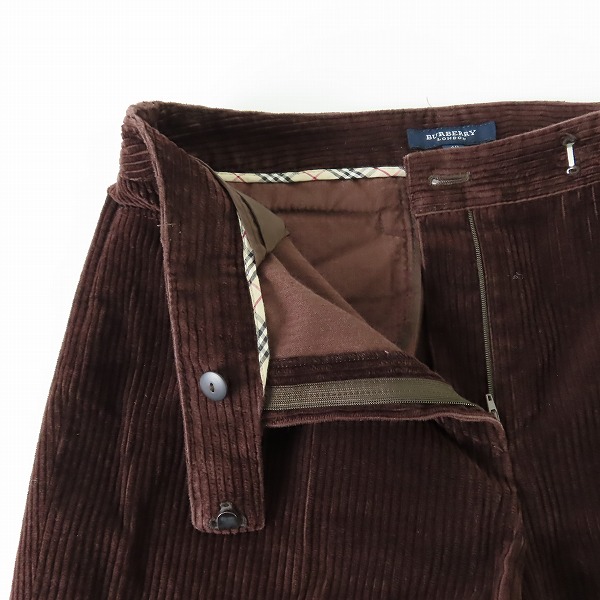実際に弊社で買取させて頂いたBURBERRY LONDON/バーバリーロンドン 裏地ノバチェック コーデュロイ ジャケット/パンツ セットアップ/40の画像 3枚目