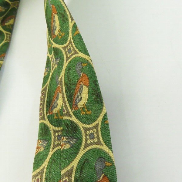 実際に弊社で買取させて頂いたdunhill/ダンヒル バード総柄 シルクネクタイの画像 5枚目