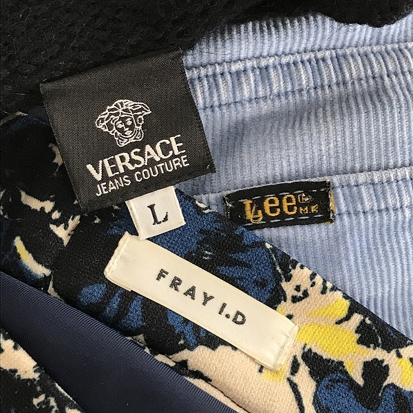 実際に弊社で買取させて頂いた【おまとめ】VERSACE/ヴェルサーチェ FRAY I.D/フレイアイディー LEE/リー 他 コート/ニット/パンツ 等