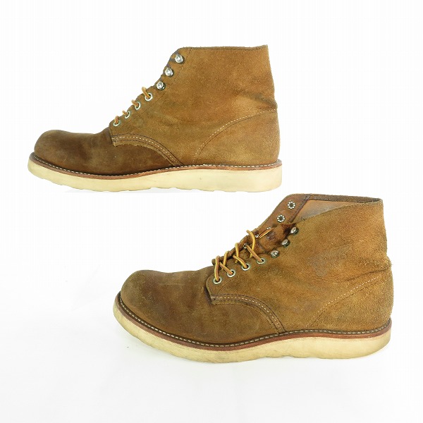 実際に弊社で買取させて頂いたRED WING/レッドウィング ラウンドトゥ ブーツ ブラウン 8181/8.5Dの画像 3枚目