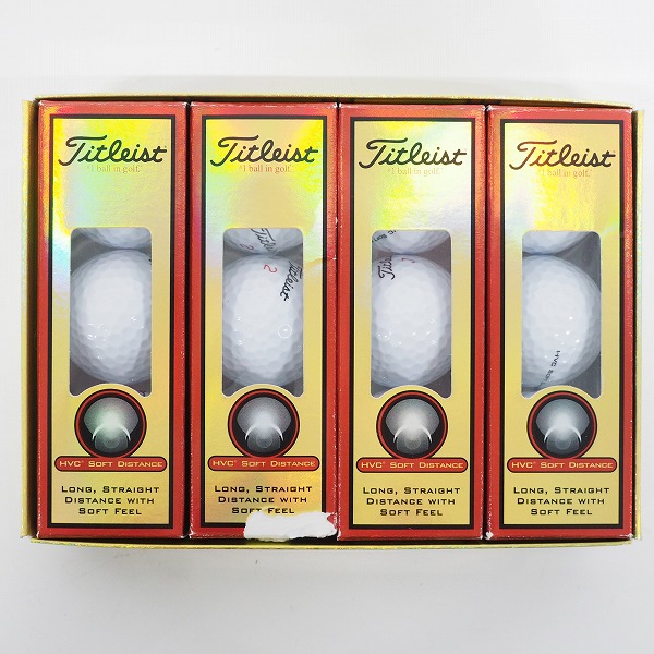 実際に弊社で買取させて頂いた【未使用】Titleist/タイトリスト HVC SOFT DISTANCE ゴルフボール ホワイト 1ダース