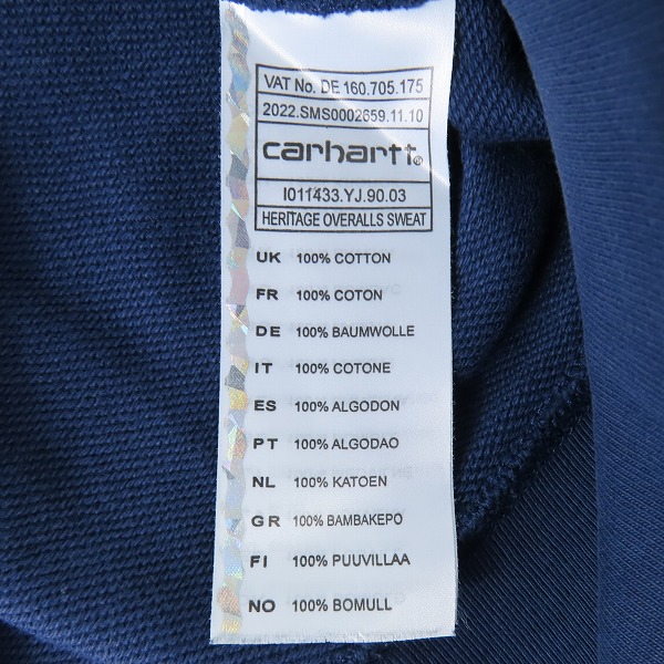 実際に弊社で買取させて頂いたCarhartt/カーハート Heritage overalls sweat スウェットトレーナー Mの画像 4枚目