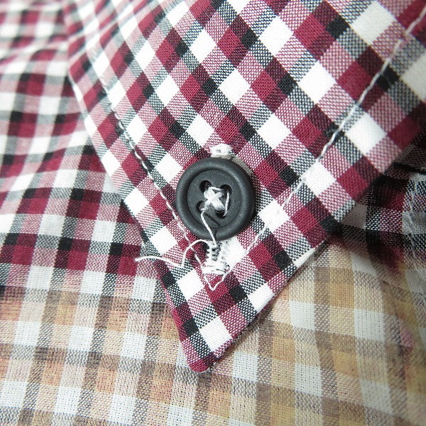 実際に弊社で買取させて頂いたBOTTEGA VENETA/ボッテガヴェネタ ブリーチ加工 チェック柄シャツ 39の画像 5枚目