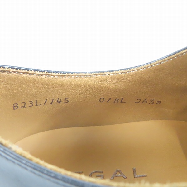 実際に弊社で買取させて頂いたREGAL/リーガル ストレートチップ レザーシューズ 01BL/26.5の画像 5枚目