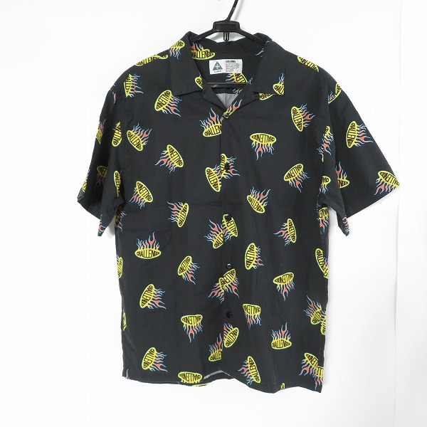 実際に弊社で買取させて頂いたCHALLENGER/チャレンジャー FIREBALL SHIRT ファイアボール柄 半袖シャツ CLG-SH 022-004/L