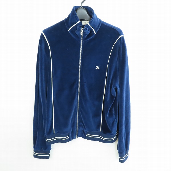 実際に弊社で買取させて頂いた【JPタグ】CELINE/セリーヌ 20SS トリオンフベルベットジャージースウェットブルゾン  2Y146679I/S