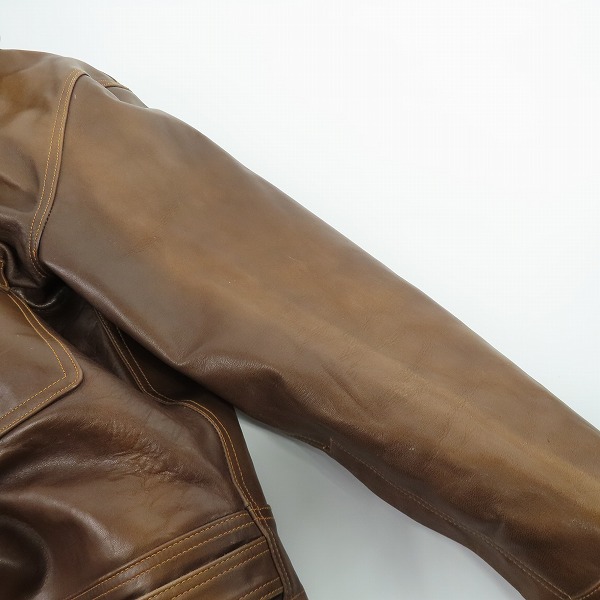 実際に弊社で買取させて頂いたBuzz Rickson's/バズリクソンズ B-2 WERBER LEATHER COAT ホースハイド フライトジャケット BR80074/44の画像 6枚目