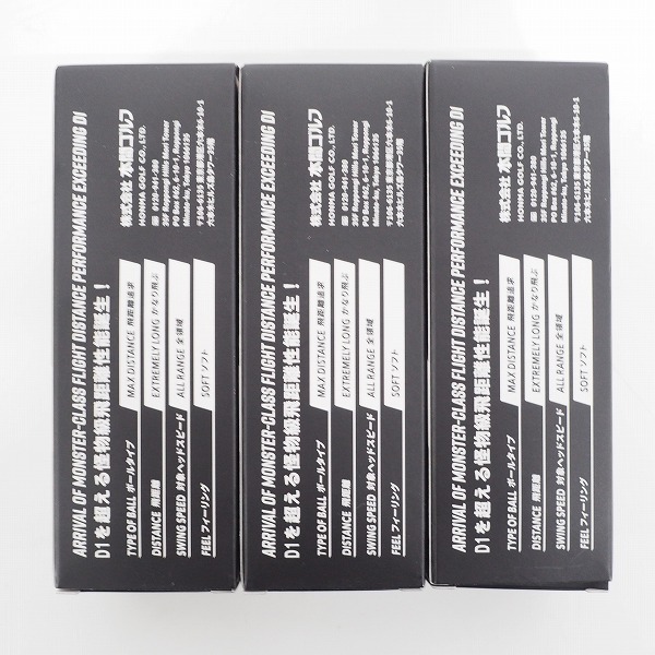 実際に弊社で買取させて頂いた 【未使用】HONMA/ホンマ D1 SPEED MONSTER ゴルフボール ホワイト 3スリーブ の画像 2枚目