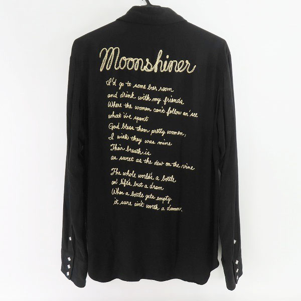 実際に弊社で買取させて頂いたWACKO MARIA/ワコマリア チェーンステッチ刺繍 レーヨン 長袖 ウエスタンシャツ/Mの画像 1枚目