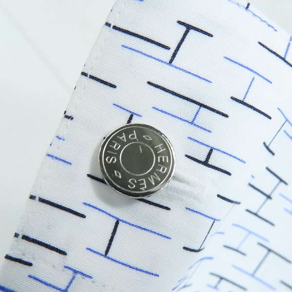 実際に弊社で買取させて頂いた【JPタグ】HERMES/エルメス 総柄 長袖シャツ/43の画像 7枚目