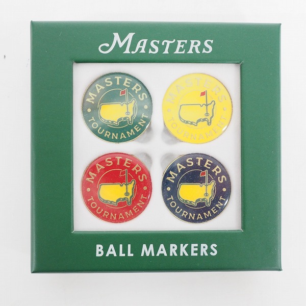 実際に弊社で買取させて頂いた【未使用】MASTERS/マスターズ ゴルフ ボールマーカー 円形タイプ  4個ｘ1セット