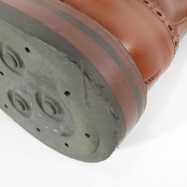 実際に弊社で買取させて頂いたTricker's/トリッカーズ MOLTON/モールトン カントリーブーツ ウイングチップ M2508/6.5の画像 7枚目