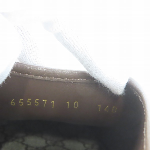 実際に弊社で買取させて頂いたGUCCI/グッチ GGスプリーム ホースビット キャンバス スリッパ/サンダル 655571/10の画像 5枚目