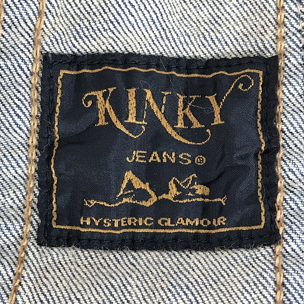 実際に弊社で買取させて頂いたHYSTERIC GLAMOUR/ヒステリックグラマー バッグプリント ワッペン付き デニムジャケット 2AB-6260/FREE の画像 2枚目