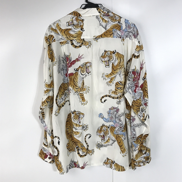 実際に弊社で買取させて頂いたWACKO MARIA/ワコマリア TIM LEHI/ ティム リーハイ  虎 総柄 半袖シャツ/アロハシャツ/Lの画像 1枚目
