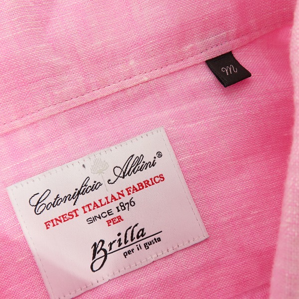 実際に弊社で買取させて頂いたBrilla per il gusto/ブリッラ ペル イル グスト 麻100％シャツ ピンク Mの画像 2枚目