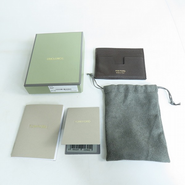 実際に弊社で買取させて頂いたTOM FORD/トムフォード カードケース カードホルダー レザー 名刺入れ/Y0233Tの画像 7枚目
