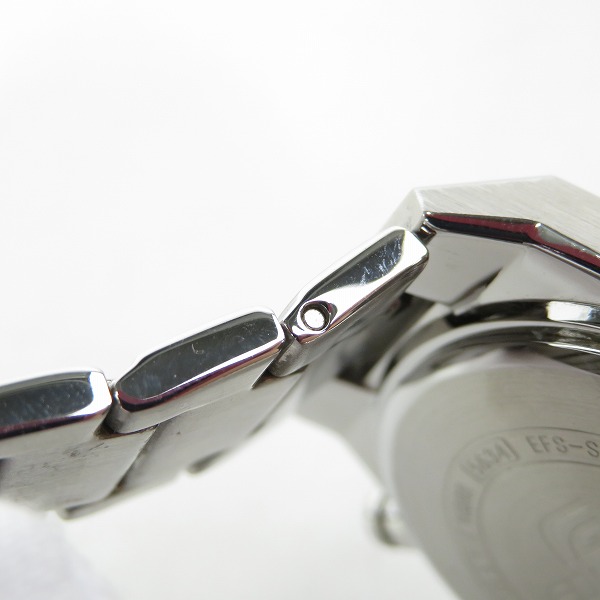 実際に弊社で買取させて頂いたCASIO/カシオ エディフィス ソーラー メンズ クロノグラフ 黒文字盤 EFS-S570YD-1AJFの画像 6枚目