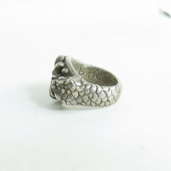 実際に弊社で買取させて頂いたA&G/エーアンドジー VIPER/バイパー 1ストーン クロス/スネーク リング 19-19.5号の画像 2枚目