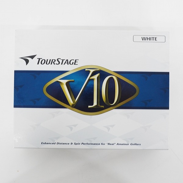 実際に弊社で買取させて頂いた【未使用】BRIDGESTONE/ブリヂストン TOUR STAGE/ツアーステージ V10 ゴルフボール WHITE/ホワイト 1ダースの画像 2枚目