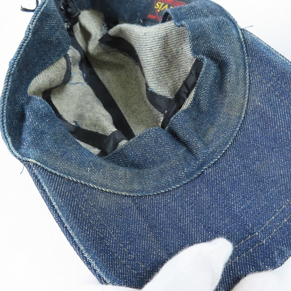 実際に弊社で買取させて頂いたEVISU/エヴィス 90s 初期ハウスタグ デニム生地 キャップ 2点セットの画像 5枚目