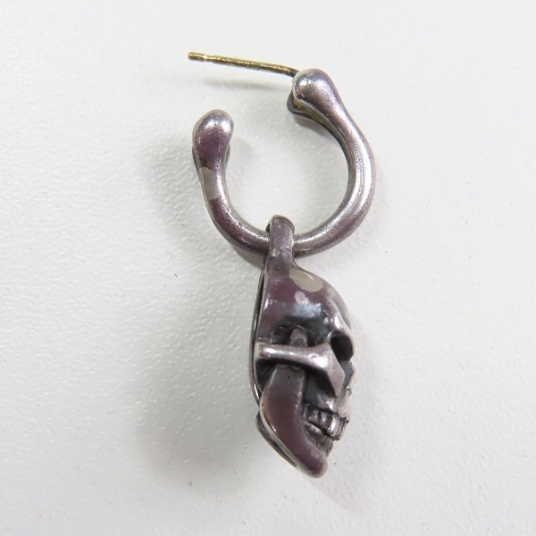実際に弊社で買取させて頂いた【ギャラ付き】LEATHERS AND TREASURES/レザーズアンドトレジャーズ Skull earring スカルイヤリング ピアスの画像 2枚目