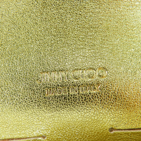 実際に弊社で買取させて頂いたJIMMY CHOO/ジミーチュウ チェーンウォレット ゴールドの画像 5枚目