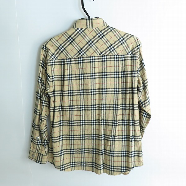 実際に弊社で買取させて頂いたBURBERRY LONDON/バーバリーロンドン スナップボタン チェック柄シャツ 160Aの画像 1枚目