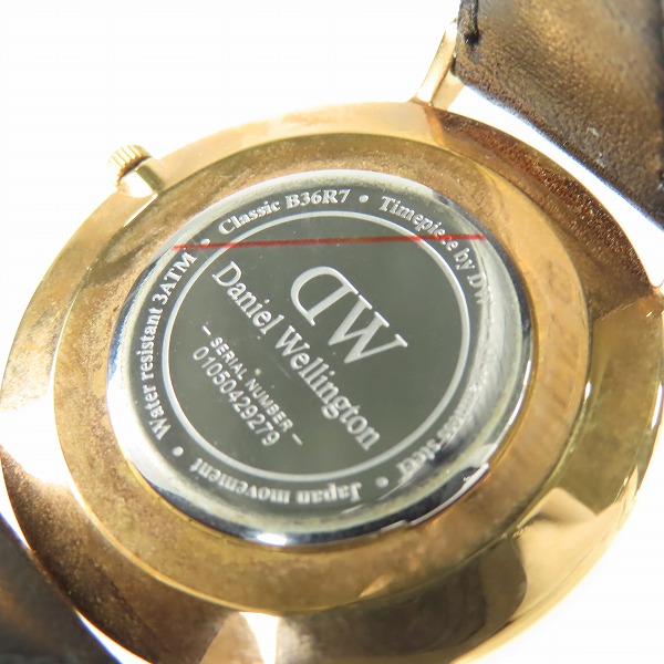実際に弊社で買取させて頂いたDaniel Wellington/ダニエルウェリントン レディース腕時計/レザーベルト B36R7【動作未確認】の画像 3枚目