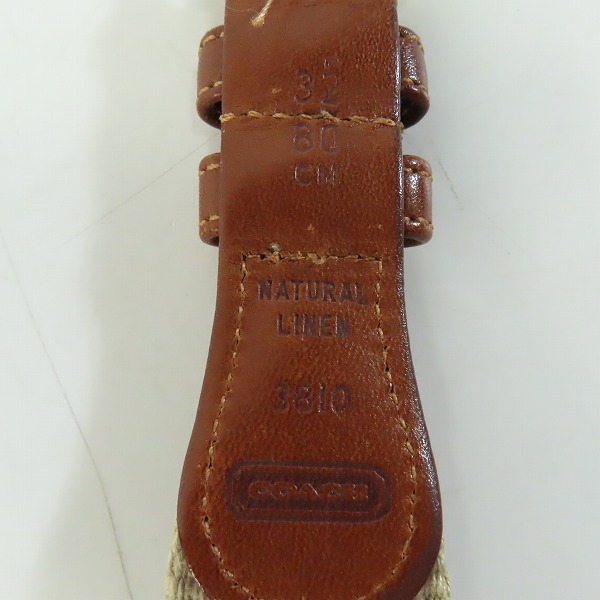 実際に弊社で買取させて頂いたCOACH/コーチ レザー切替 ベルト 3810 32-80cmの画像 3枚目