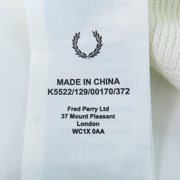 実際に弊社で買取させて頂いたFRED PERRY/フレッドペリー セーター ホワイト K5522/Lの画像 4枚目