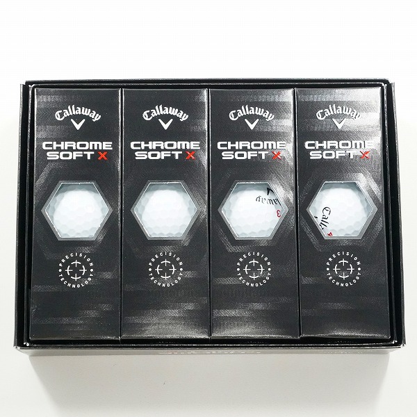 実際に弊社で買取させて頂いた(6)【未使用】Callaway/キャロウェイ CHROME SOFT X ゴルフボール ホワイト 1ダース