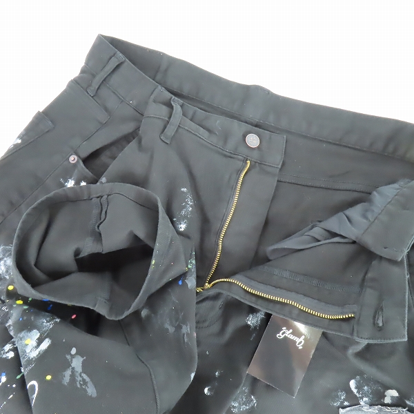 実際に弊社で買取させて頂いたglamb/グラム Unplugged Atelier Denim/アンプラグドアトリエ デニムパンツ パッチワーク/ペンキ加工 GB0124/P03/Lの画像 2枚目