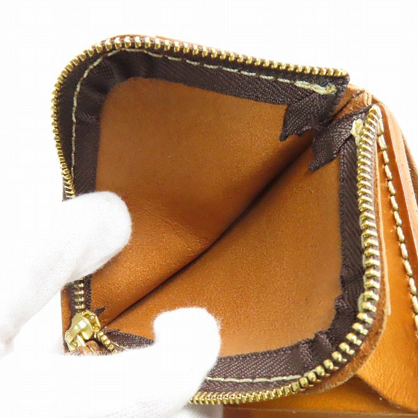実際に弊社で買取させて頂いたHERZ/ヘルツ レザー 二つ折り長財布 キャメルの画像 5枚目