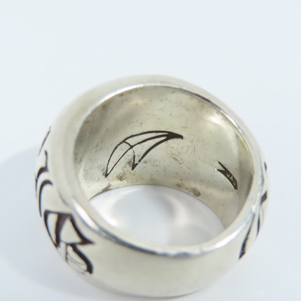 実際に弊社で買取させて頂いたCRAZY PIG DESIGNS/クレイジーピッグ  ゴシッククレイジーピッグヘビーDリング 14-15.5号の画像 6枚目