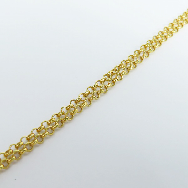 実際に弊社で買取させて頂いたCHROME HEARTS/クロムハーツ 22K ロールチェーン ネックレス 18インチの画像 1枚目