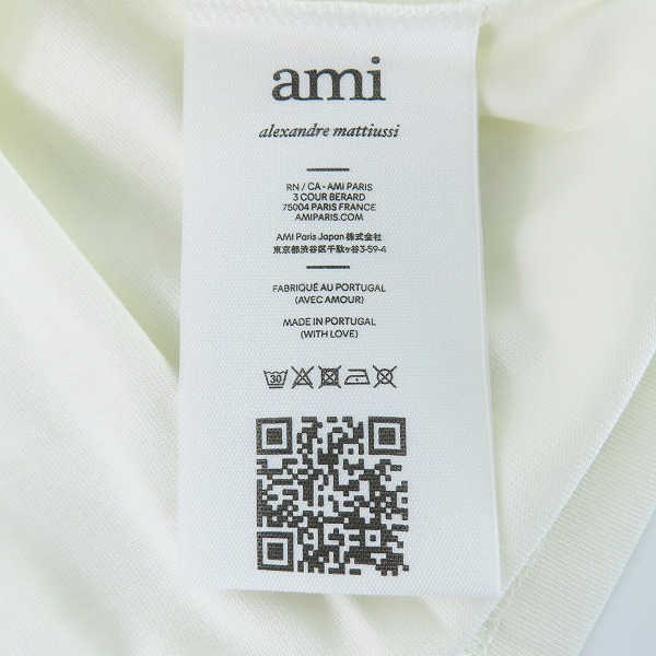 実際に弊社で買取させて頂いた【未使用】ami alexandre mattiussi/アミ アレクサンドルマテュッシ ハートAロゴ刺繍 半袖Tシャツ UTS004.726/Lの画像 6枚目