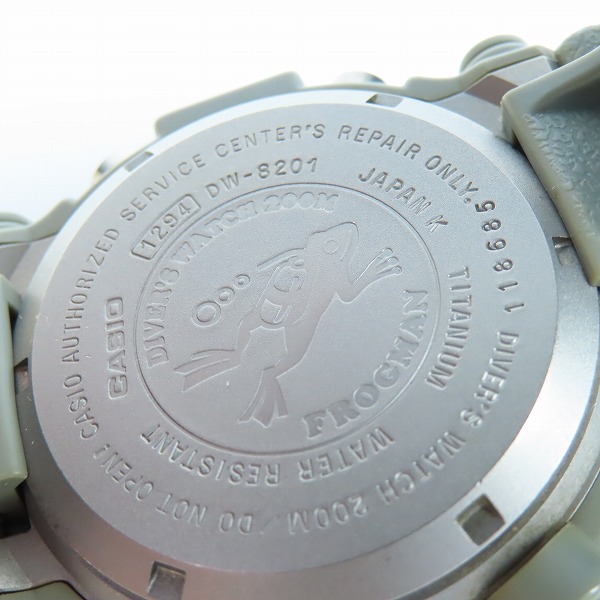 実際に弊社で買取させて頂いたG-SHOCK/G-ショック FROGMAN/フロッグマン 銀蛙 DW-8201GF-8JF【動作未確認】の画像 3枚目
