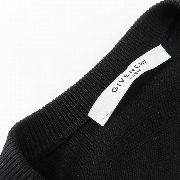 実際に弊社で買取させて頂いた【JPタグ】GIVENCHY/ジバンシィ 18AW ロゴ4ボタン コットンクルーネックニット BM9047403B/XSの画像 8枚目