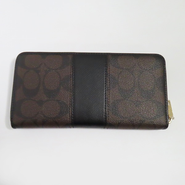 実際に弊社で買取させて頂いたCOACH/コーチ シグネチャー柄 ラウンドファスナー ロングウォレット/長財布 F52859の画像 1枚目