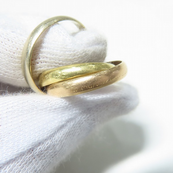 実際に弊社で買取させて頂いたCartier/カルティエ トリニティ リング/指輪 750/K18PG/YG/WG 49/12-13号の画像 6枚目