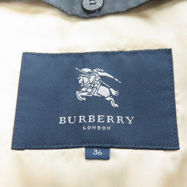 実際に弊社で買取させて頂いたBURBERRY LONDON/バーバリーロンドン 裏地ノバチェック ライナー付き トレンチコート/36の画像 3枚目