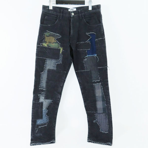 実際に弊社で買取させて頂いたeYe comme des garcons junya watanabe man/コムデギャルソン 15SS パッチワークデニムパンツ WO-P910/L