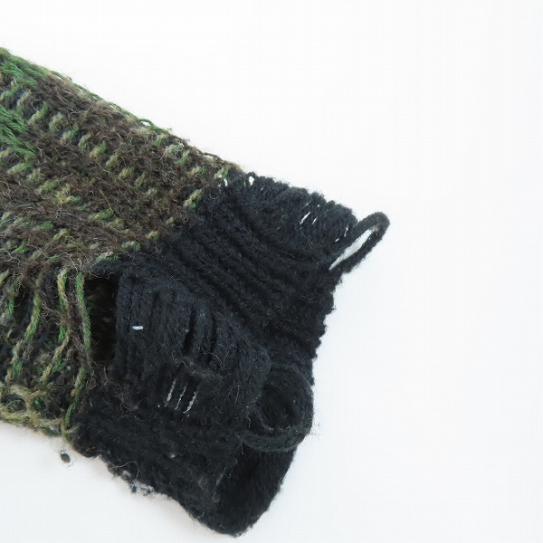 実際に弊社で買取させて頂いたDIESEL/ディーゼル アルパカ混ダメージ加工ニットセーター/Lの画像 8枚目