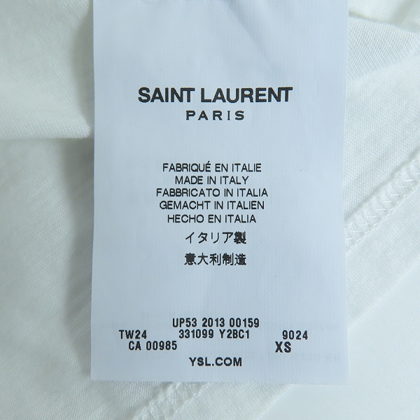 実際に弊社で買取させて頂いた【JPタグ】SAINT LAURENT/サンローラン Tシャツ/331099 Y2BC1/XSの画像 3枚目