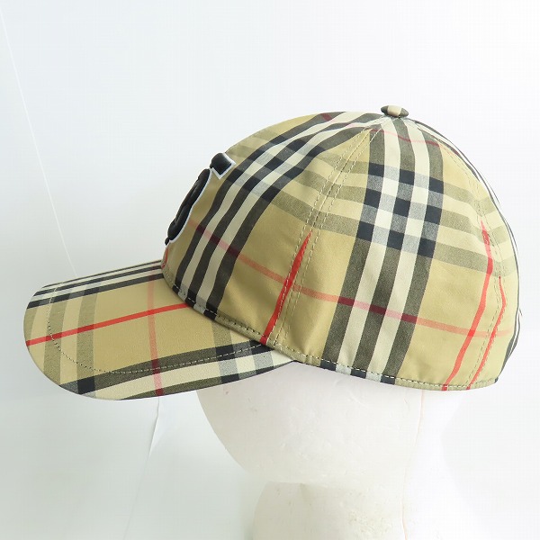 実際に弊社で買取させて頂いたBURBERRY/バーバリー TB立体刺繍 チェック柄ベースボールキャップ/帽子 ARCHIVE-BEIGE 8027502/Lの画像 2枚目