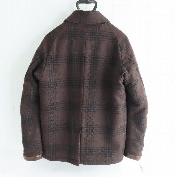 実際に弊社で買取させて頂いたnonnative/ノンネイティブ ウール中綿チェックジャケット レザー TNP-NN-WJ-6004/2の画像 1枚目