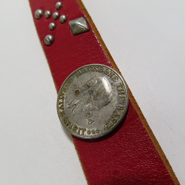 実際に弊社で買取させて頂いたBACKBONE×HTC/バックボーン エイチティーシー コラボ スタッズ コンチョ 付きベルト /36の画像 6枚目