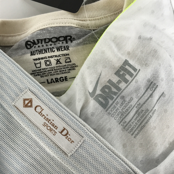 実際に弊社で買取させて頂いた【おまとめ/未使用含む】ディオール/ナイキ/アウトドア 他 Tシャツ/カットソー/ポロシャツ 等